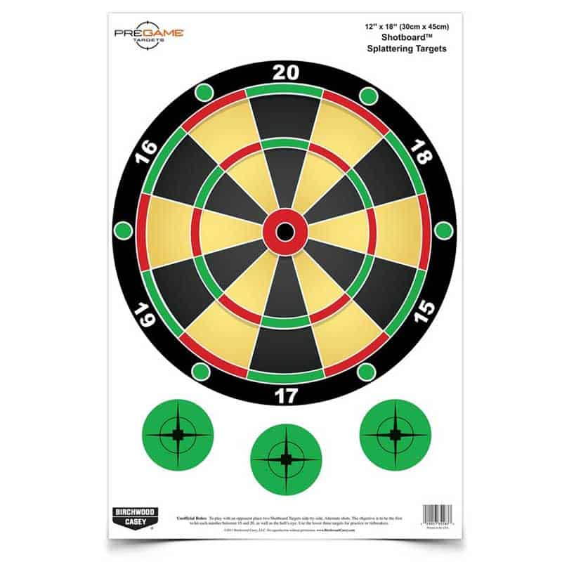 27BIR35562 BIRCHWOOD CASEY SHOT BOARD TARGET 12x18